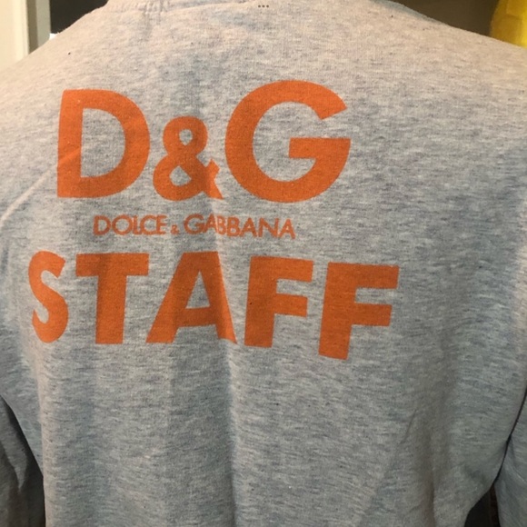 Dolce & Gabbana Light Gray and Orange Zip-Up Hoodie - Picture 3 of 7